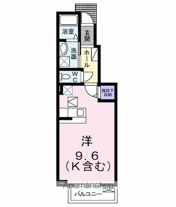 ポジターノ[1R/29.62m2]の間取図