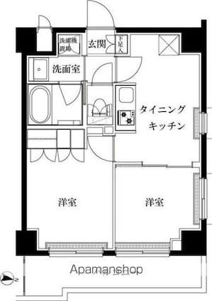 ルーブル志村坂上[2DK/36.18m2]の間取図