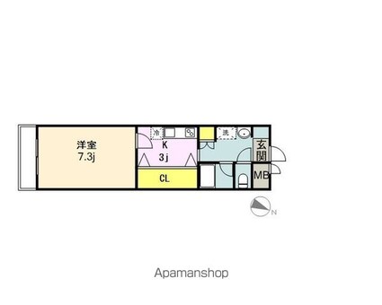 本町アンディ[1K/28.2m2]の配置図