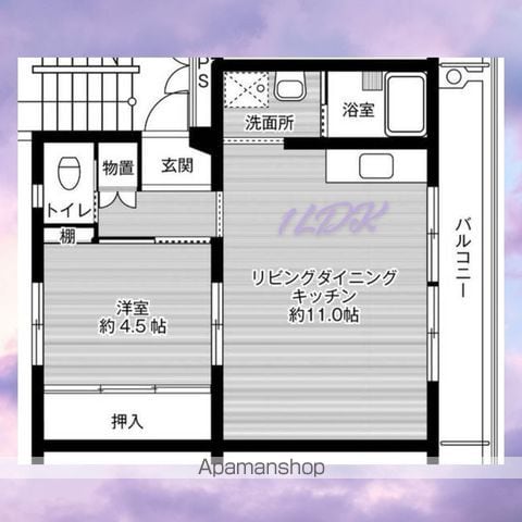 ビレッジハウス伊万里4号棟の間取り写真