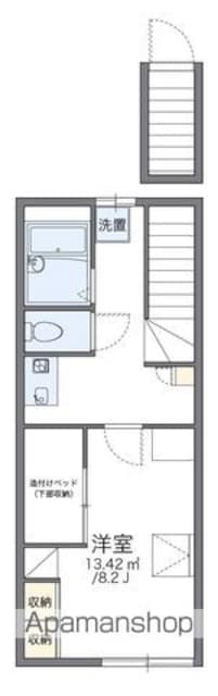 レオパレス南手城[1K/26.08m2]の間取図