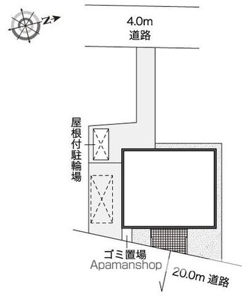 レオネクストエスケイフジ[1K/20.05m2]の配置図