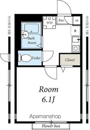 アルシオンハイツ葛西[1K/19.4m2]の間取図