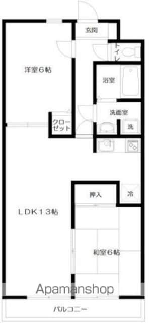 ヴィラフィオーレ[2LDK/56.16m2]の間取図