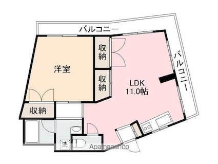 オガタハイツ[1LDK/41m2]の間取図