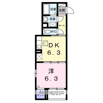 フォーリーフ　クローバー[1DK/32.13m2]の間取図