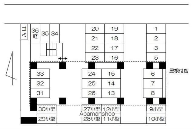 Ｓ２[1K/29.75m2]の配置図