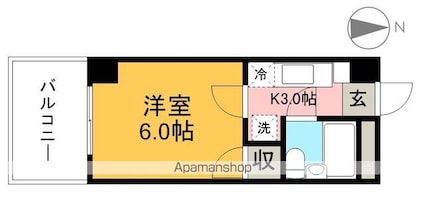 コーポ朝日ＸⅠ[1K/19.95m2]の間取図