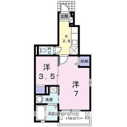 ラ・フォーレⅢ[1K/31.65m2]の間取図