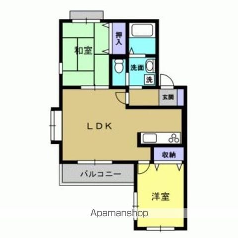シャトー光の森Dの間取り写真