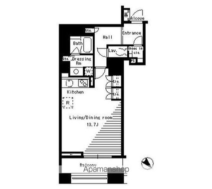 パークアクシス日本橋ステージ[1R/41.9m2]の間取図