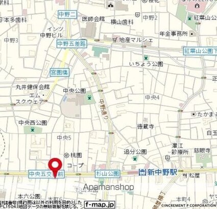 東京都中野区本町６丁目[1R/16.41m2]の周辺