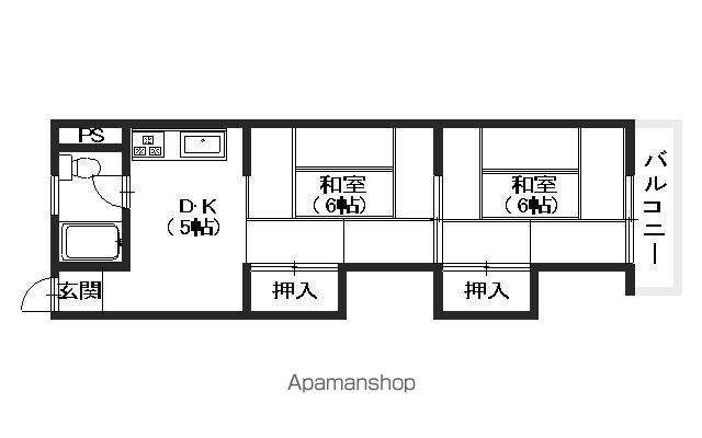 八木興産ビル[2K/35.39m2]の間取図