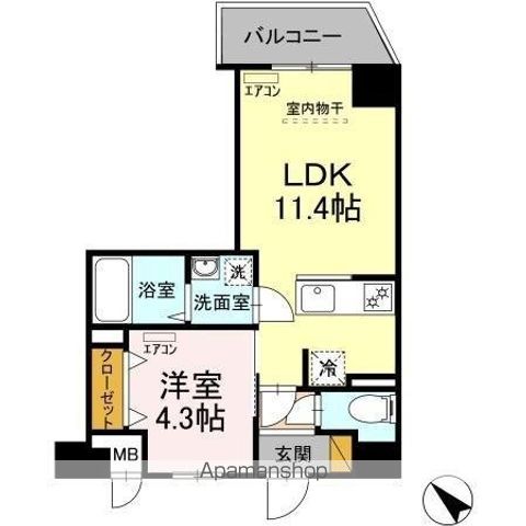 ＤーＲＯＯＭ　ＮＯＢＵＴＯの間取り