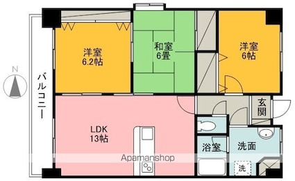 フォーレスト２１[3LDK/68.94m2]の間取図