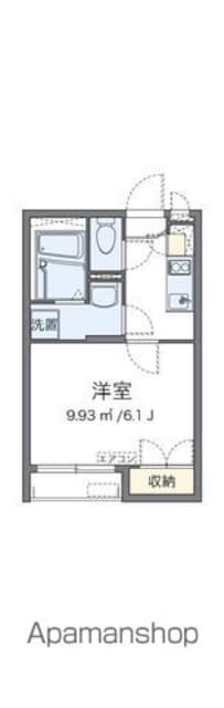 ミランダクレアージュ[1K/20.62m2]の間取図