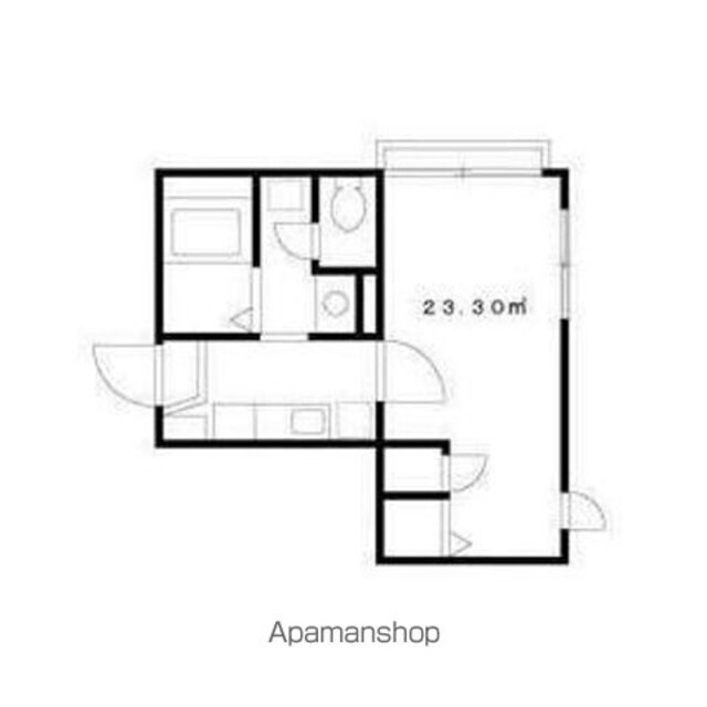 コート・ジュネス[1K/23.3m2]の間取図