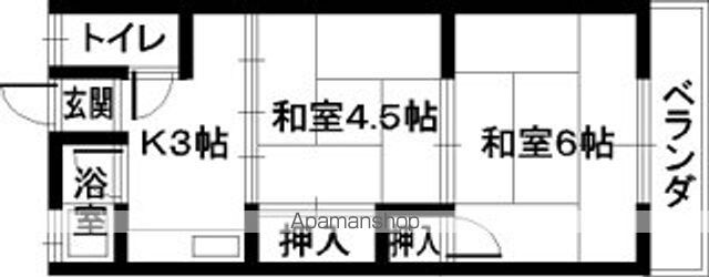 和歌山県和歌山市和歌浦東３丁目[2K/25.75m2]の間取図