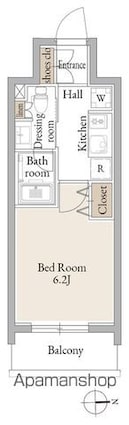 ルネフラッツ庄内通駅前[1K/22m2]の間取図