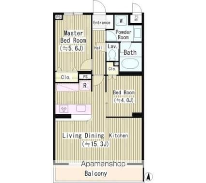 フェアフォレスト５４０[2LDK/54.72m2]の間取図