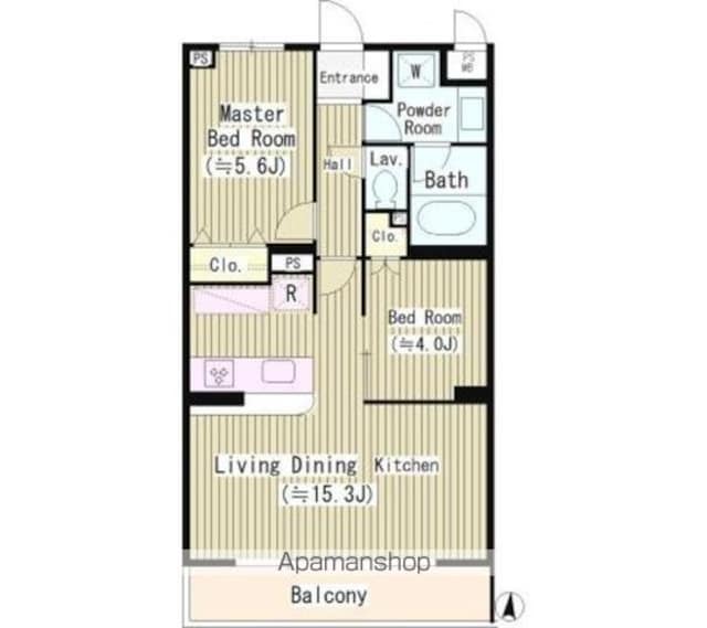 フェアフォレスト５４０[2LDK/54.72m2]の間取図