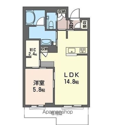 ｃｏｍｆａｒｍ　Ⅱ[1LDK/52.3m2]の間取図