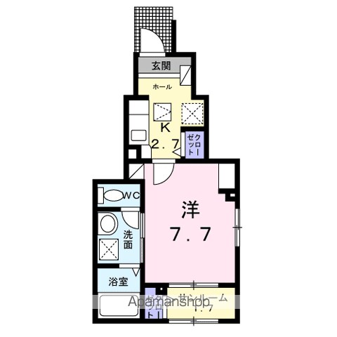 昭島市拝島町のアパートの間取り