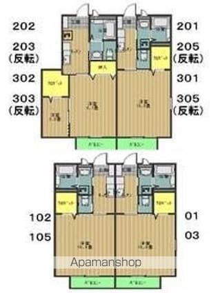 サン・クレスト[1K/30.69m2]の間取図