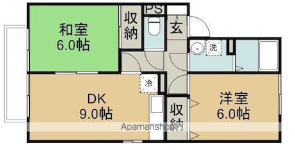 レフィナードＡ[2DK/50.12m2]の間取図