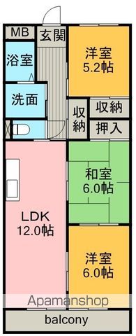 陽明ハイツの間取り写真