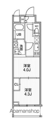 東京都豊島区東池袋５丁目[2K/25.58m2]の間取図