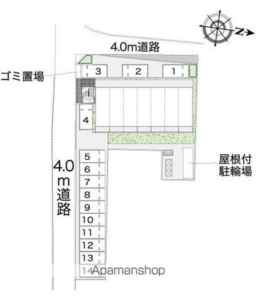レオパレス城東ガーデン[1K/20.81m2]の配置図