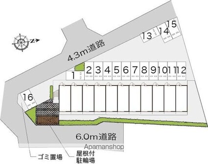 レオパレス待夢[1K/23.18m2]の配置図