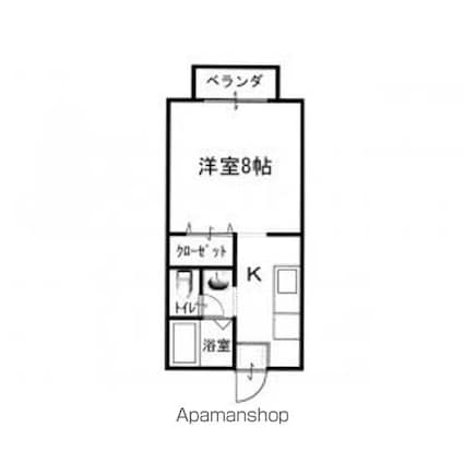 香川県三豊市豊中町本山甲[1K/27.08m2]の間取図