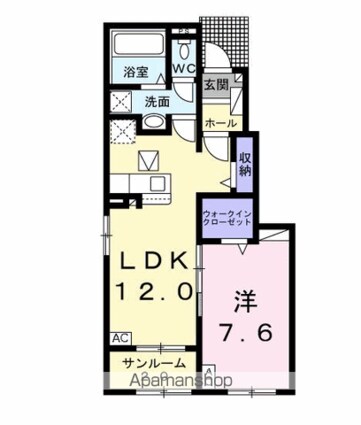 岐阜県岐阜市上尻毛八幡[1LDK/50.14m2]の間取図