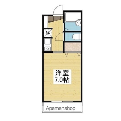 スミタスヴィレッジ道後[1R/21m2]の間取図