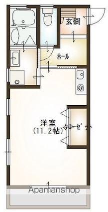 あるぶる[1K/31.46m2]の間取図