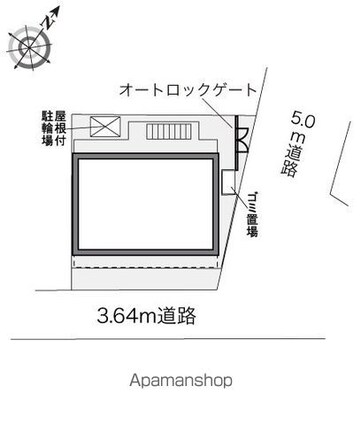 レオパレスＮＡＩＴＯ[1K/19.87m2]の配置図