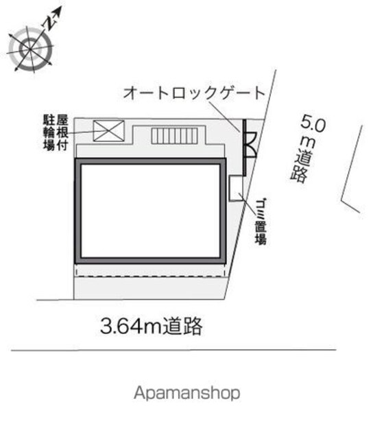 レオパレスＮＡＩＴＯ[1K/19.87m2]の配置図