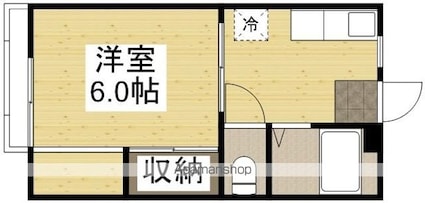 岡山県倉敷市福井[1K/23.8m2]の間取図
