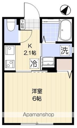 サンシエ大山[1K/20.7m2]の間取図