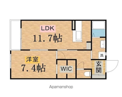 プランドール[1LDK/51.42m2]の間取図