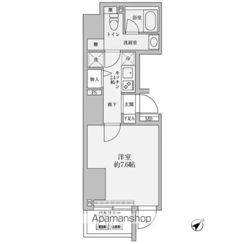 リヴシティ赤坂の間取り