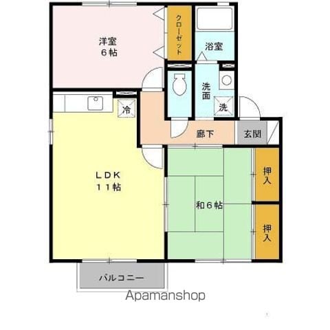 近鉄大阪線 河内山本駅 徒歩28分 2階建 築26年の間取り写真