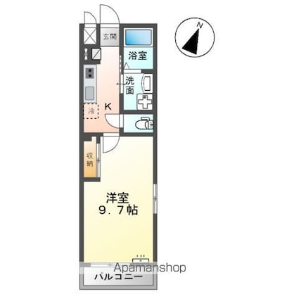 アルトバレーノ[1K/30.87m2]の間取図