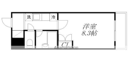 コンフォート太陽[1K/24m2]の間取図