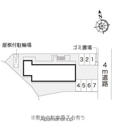 レオパレスプリート[1K/23.18m2]の配置図