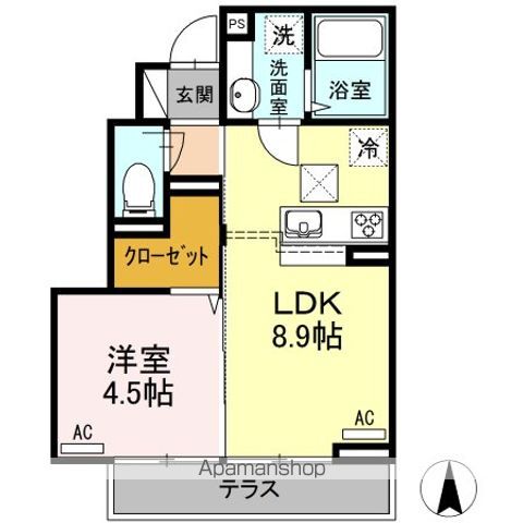 【練馬区高松のアパートの間取り】