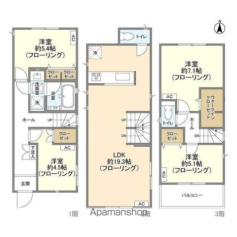 【川口市中青木の戸建ての間取り】