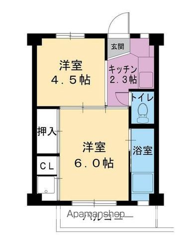 ビレッジハウス早野2号棟の間取り写真